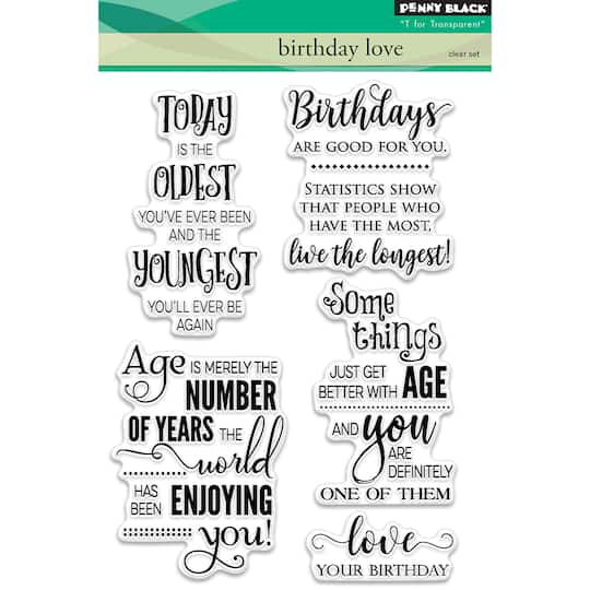 Penny Black Birthday Love Clear Stamps